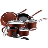 Farberware Affiniti 12-Piece Cookware Set, Red