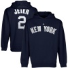 MLB Majestic Derek Jeter New York Yankees #2 Youth Name & Number Hoodie - Navy Blue