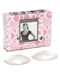 Fashion Forms silicone enhancers. Silicone enhancers that are designed to create a more feminine shape by increasing the cup by one-half to two full cup sizes. Safe, comfortable and natural looking. Similar in structure to actual breast implants. Adapts to your breast shape. The natural appearance of Enhancer™ looks good even under sheer clothing. Durable and water proof. The ultimate alternative for a perfect bustline. Style #8403