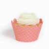 Dress My Cupcake Maya Mini Coral Cupcake Wrappers, Set of 18