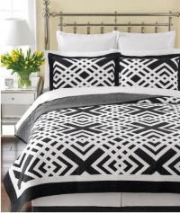 Martha Stewart Diamond Square Quilted Cotton Standard Pillow Sham