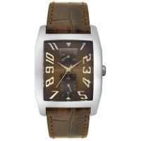 GUESS? Men's 85746G Brown Leather Watch