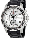 Invicta Signature II Chronograph Silver Dial Black Rubber Strap Mens Watch 7370