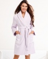 Part of Charter Club's Spa Collection, the Short Luxe terry robe features folded cuffs and a front pocket on each side.