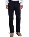 Dockers Men's Dockers Men'S Never-Iron Essential Khaki D1 Slim Fit Flat Front Pant,Navy,34x32