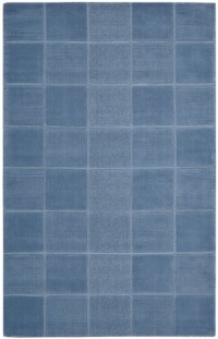 Nourison Westport  Squares Blue 2.6-Feet by 4.0-Feet 100% Wool Area Rug