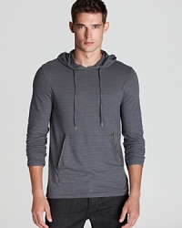 Lightweight, easy-going and always effortless, this pullover hoodie makes a strong contribution to your collection of modern basics.