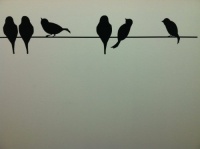 Birds On A Wire wall saying vinyl lettering art decal quote sticker home decal