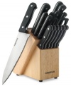 The focal points of any well-stocked kitchen. Farberware raises the bar for excellence, quality and durability in your space with this high-carbon stainless steel set of all the knives you'll need to prep with precision. Micro-serrated blades and full tang triple-riveted handles provide the incredible sharpness, long-lasting edge and unbeatable balance every chef craves.