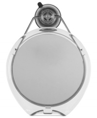 Make in-shower grooming that much easier with this StrongHold™ Fogless Mirror from OXO, featuring a fog-resistant coating for a clear view and a PVC-free StrongHold™ Suction Cup that adheres to any tile, glass or other non-porous surface. Also includes a built-in holder for razor storage.