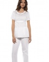 Baby Phat Viva la Diva White Scrub Top (XS-3XL) with E- Sku:Cherokees26849WHBPM; Color:White; Size:M M