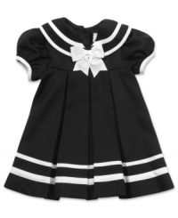 Dress her up in this nautical style dress by Rare Editions and she'll be set for merry-time and see-sightings.