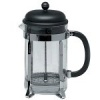 Bodum Caffettiera French Press Coffee Maker, Black Plastic Lid and Stainless Steel Frame, 3-Cup, 12-Ounce