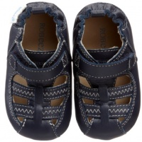 Robeez Mini Shoez Sandal (Infant/Toddler),Navy,3-6 Months (2 M US Infant)