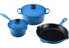 Le Creuset Signature Enameled Cast-Iron 5-Piece Cookware Set, Marseille