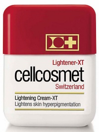 EXCLUSIVELY AT SAKS. Lightening Cream. Softens skin hyper-pigmentation with a biologically active lightening complex. For the treatment of liver spots and skin discolorations. Gently and gradually lightens natural complexion Visually attenuates pigmentary and age spots Maintains optimal moisture level of upper epidermis Dermatologically tested Non-irritantUse daily with Cellcosmet Elasto-Collagen Lightener-XT. Recommended to use with UVA/UVB protection.