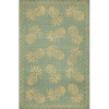 Tommy Bahama Rugs Thatcher Pineapple Aqua Indoor / Outdoor Rug 4'11 x 7'6