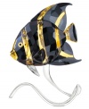 A fascinating creature captured in stunning Swarovski crystal, the French angelfish figurine features faceted stripes of black and gold. The elegant stand is embossed with an beautiful coral motif reminiscent of its natural habitat.