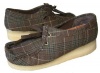 Clarks Originals Wallabee Brown Plaid Shoes Womens