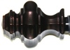 Versailles Home Fashions Prestige Collection Regal Finial Curtain Rod Set, Espresso, 48-86