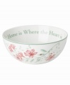 At the end of every meal, this Lenox Butterfly Meadow bowl will give you extra reason to believe that Home is where the heart is. Graced with the beloved springtime motif, it adds whimsical cheer to every serving. From Lenox.