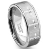 Tungsten Carbide Men's Wedding Band Ring (7.5mm) with Cross Design Sz 12.0 SN#616