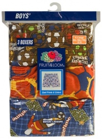 Fruit of the Loom Boys 8-20 Printed Woven Boxer 3-Pack