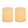 Inglow CG10286CR2 1.75-Inch Tall Flameless Wax Covered Votive Candle with Embedded LED, Cream, 2-Pack