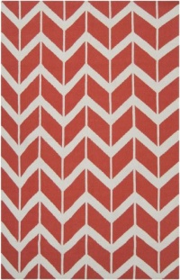 Area Rug 3x5 Rectangle Contemporary Poppy Red Color - Surya Fallon Rug from RugPal