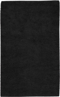 Area Rug 4x10 Rectangle Shag Black Color - Surya Aros Rug from RugPal