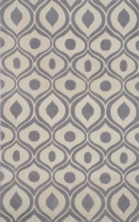 Area Rug 5x7 Rectangle Contemporary Grey Color - Momeni Bliss Rug from RugPal