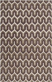 Area Rug 5x8 Rectangle Contemporary Mulled Wine Color - Surya Naya Rug from RugPal