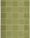 Nourison Westport  Squares Green 2.3-Feet by 7.6-Feet 100% Wool Runner Rug