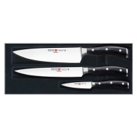 Wusthof Classic Ikon 3-Piece Kitchen Knife Set, Black