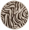 Area Rug 7x7 Round Animal Inspirations Chocolate Color - Surya Goa Rug from RugPal