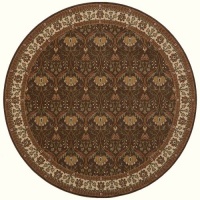 Area Rug 8x8 Round Traditional Cocoa Color - Momeni Persian Garden Rug from RugPal