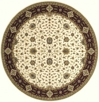 Area Rug 8x8 Round Traditional Ivory Color - Momeni Persian Garden Rug from RugPal