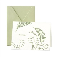 Crane & Co. Letterpress Ferns Thank You Notes (CT1107)