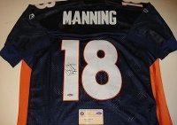 Autographed Peyton Manning Jersey - Blue Size 52 Sports Coa - Steiner Sports Certified - Autographed NFL Jerseys