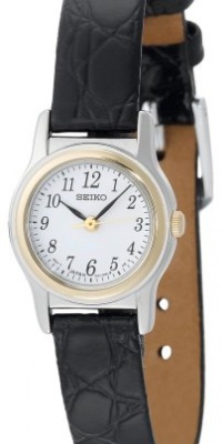 Seiko Women's SXGM10 Black Leather Strap Watch