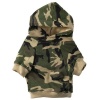 Casual Canine Cotton Camo Dog Hoodie, Small, Green