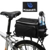 Black Multi-functional Bicycle Rear Seat Trunk Bag Shoulder Handbag Bag Pannier