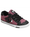 Pretty plaid on these Chelsea sneakers from DC Shoes add an adorable twist to her street style.