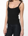 Ralph Lauren Womens Black Cable Sweater In Medium