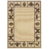 Montego Ivory/Brown Rug Size: 5'3 x 7'6