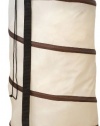 Household Essentials Polyester Pop Up Clothes Laundry Hamper, Natural with Brown Trim