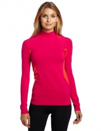 Columbia Women's Base Layer Midweight Mock Neck Long Sleeve Shirt, X-Large, Bright Rose