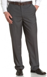 Louis Raphael ROSSO Men's Poly Viscose Super 150S Luxe Twill Hidden Extension Flat Front Dress Pant