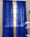 2 Piece Beautiful Sheer Window Royal Blue Elegance Curtains/drape/panels/treatment 60w X 84l