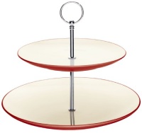 Noritake Colorwave Raspberry Two Tier Hostess Tray